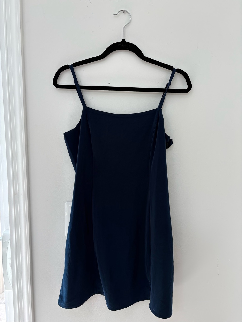 Navy Adjustable Spaghetti Strap Slip Mini Dress